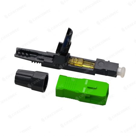 conector rápido sc apc para cabo óptico de 0,9mm